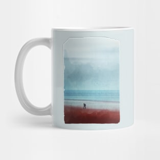 Beach Walk Photo Painting Mug